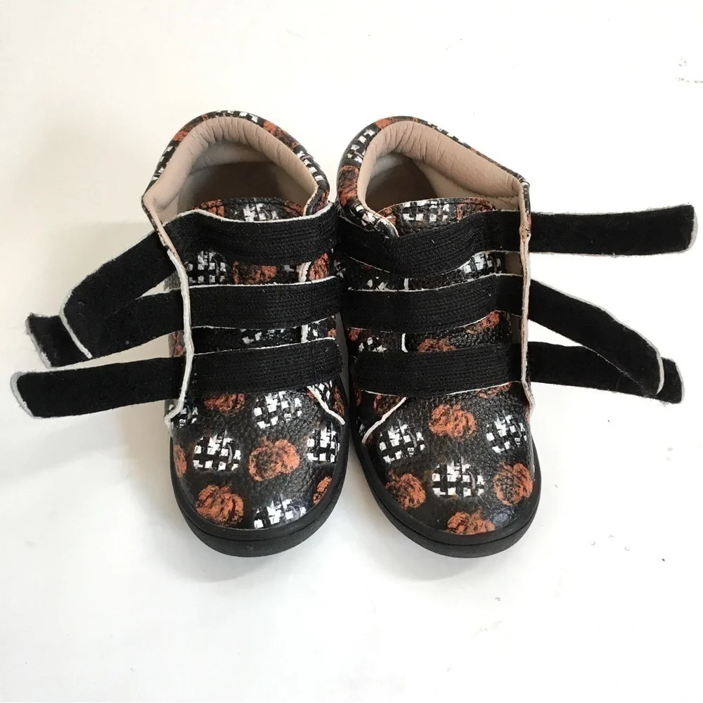 Fresh Feet Toddler Little Boy's Graffiti Graphic All Leather Ankle Boots Shoes